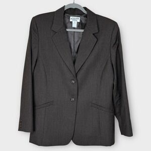 VTG Pendleton 100% Virgin Wool Brown Blazer Jacket Womens 18 NWT SEE Description
